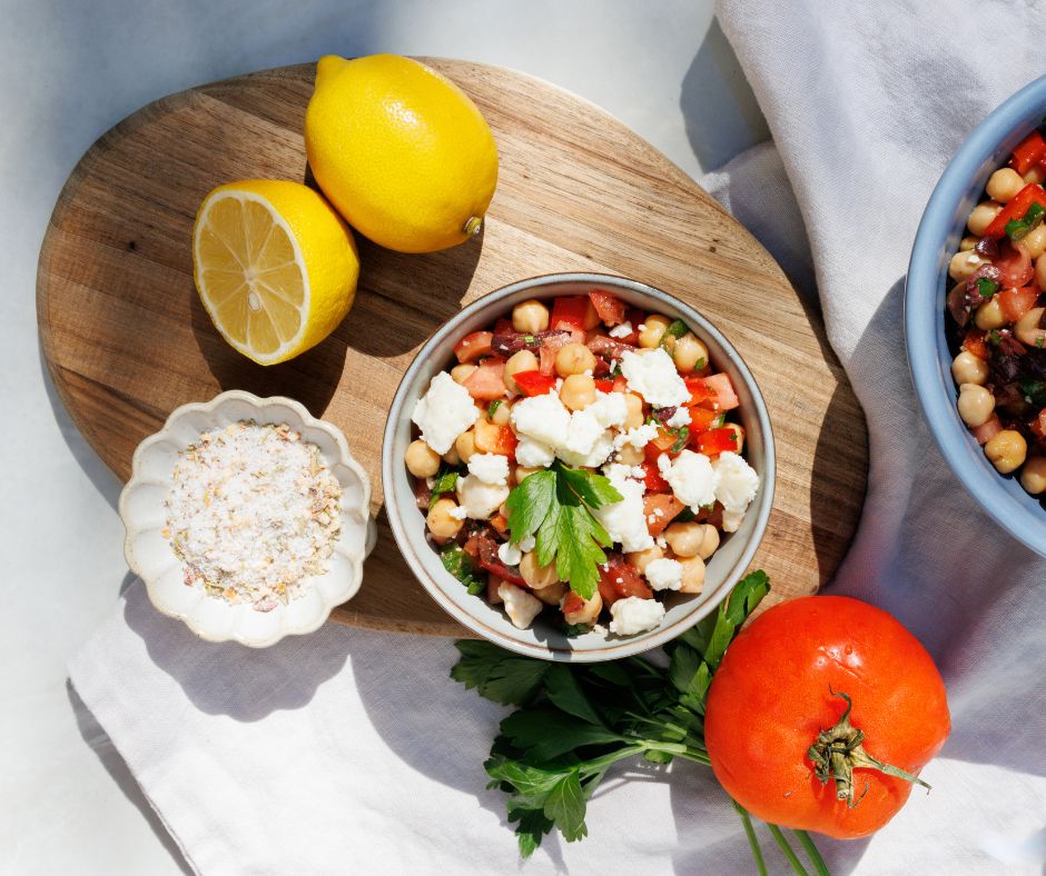 Lemon Herb Mediterranean Chickpea Salad