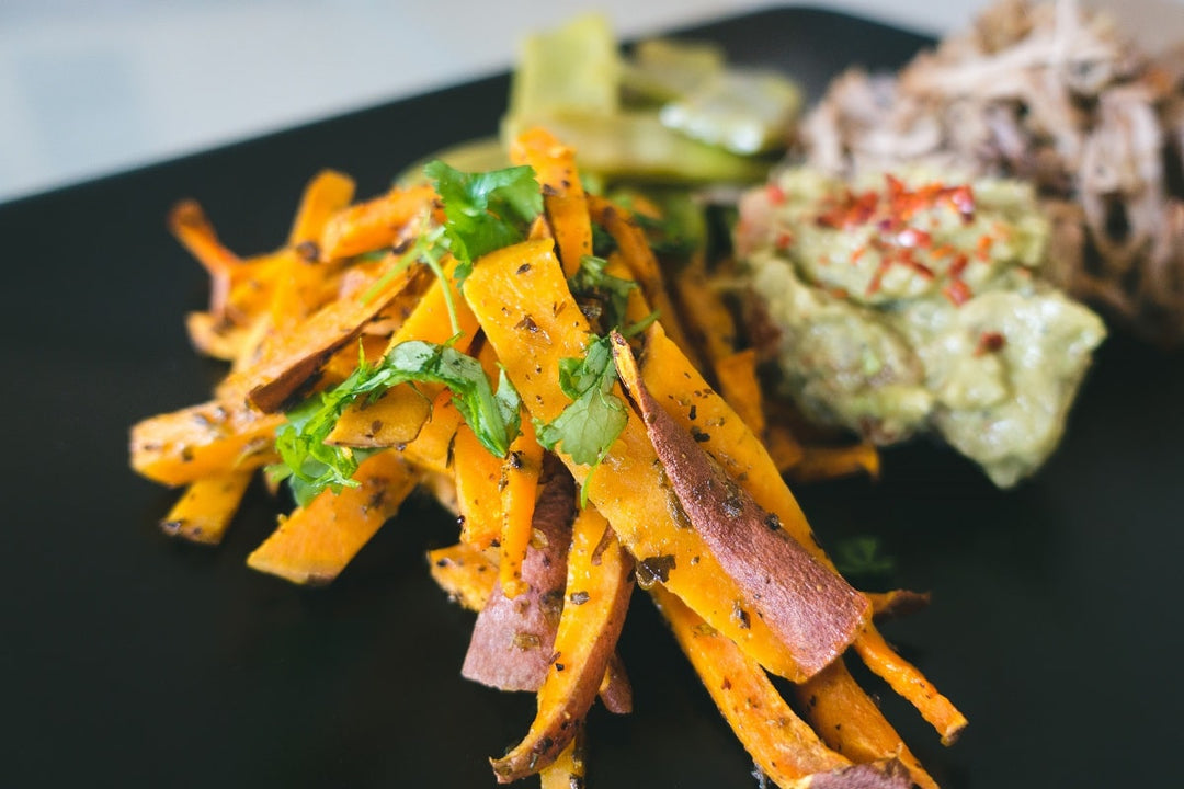 Baked Sweet Potato Fries with Hickory Smoked Sea Salt